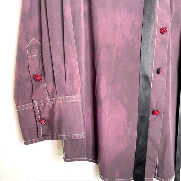 Marc Jacobs Purple Cotton Button Down Blouse - Picture 3 of 10